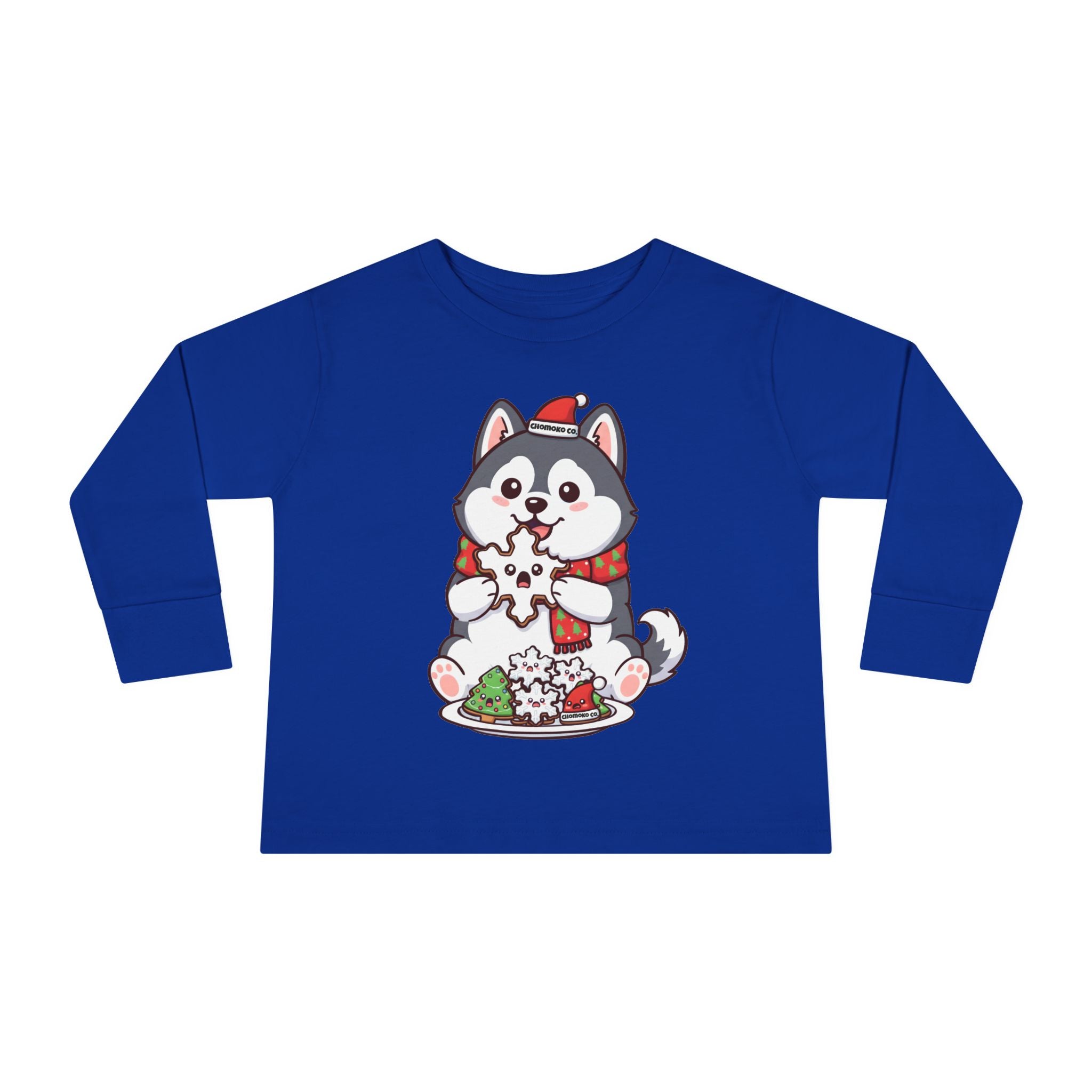 Koda eating Sugar cookies Toddler Long Sleeve Tee