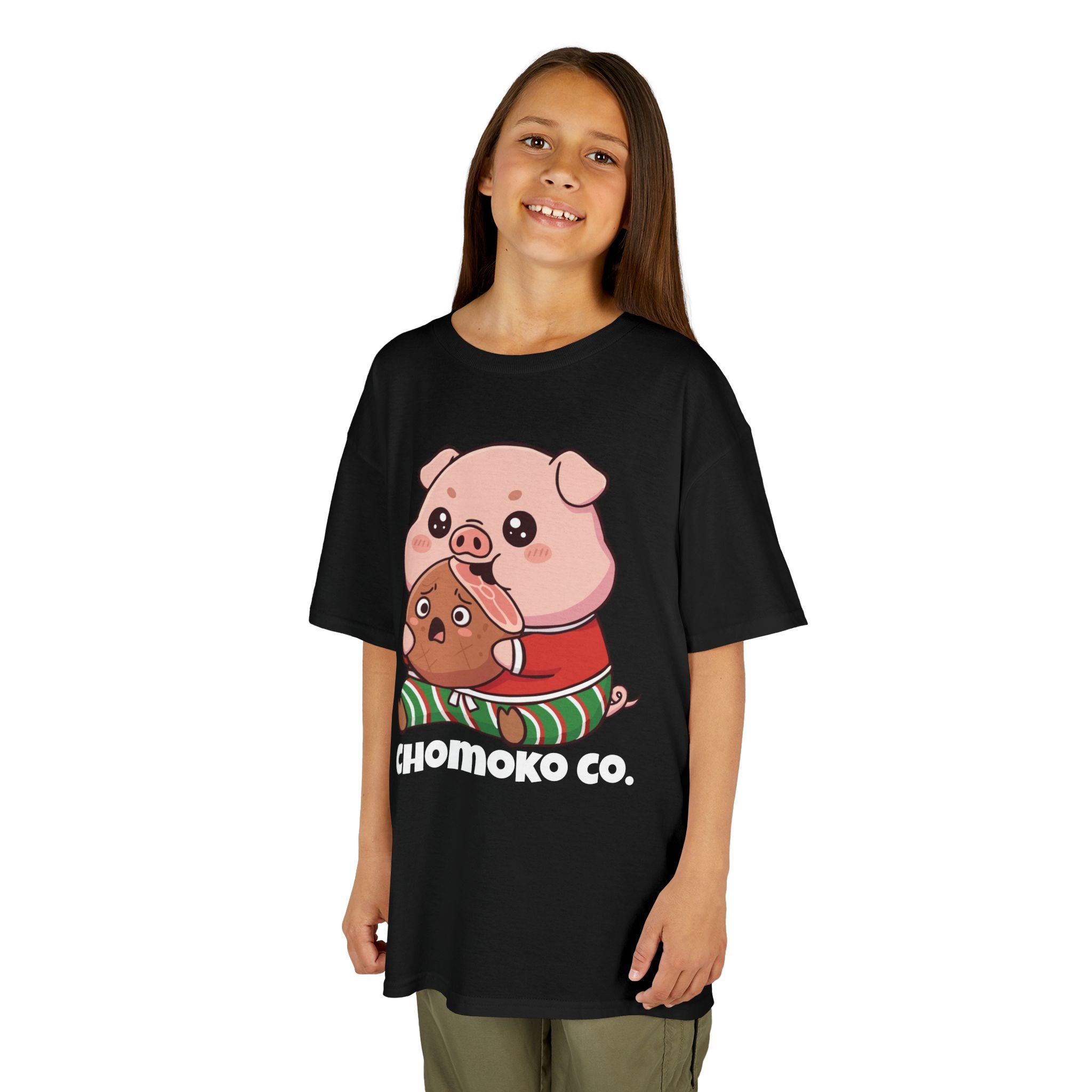 Okui in Christmas pajamas Kids Heavy Cotton™ Tee