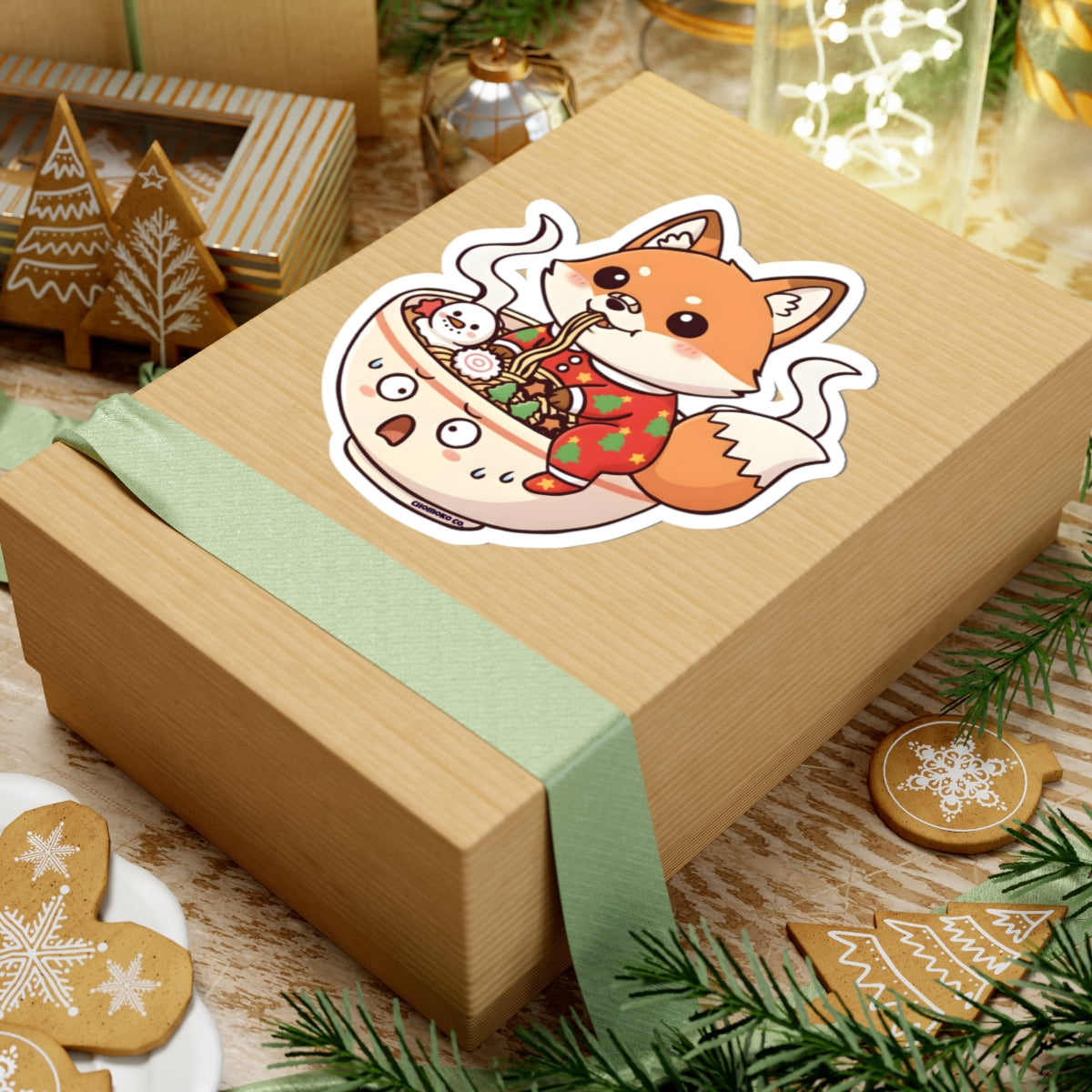 Sumi in Christmas pajamas Kiss-Cut Sticker