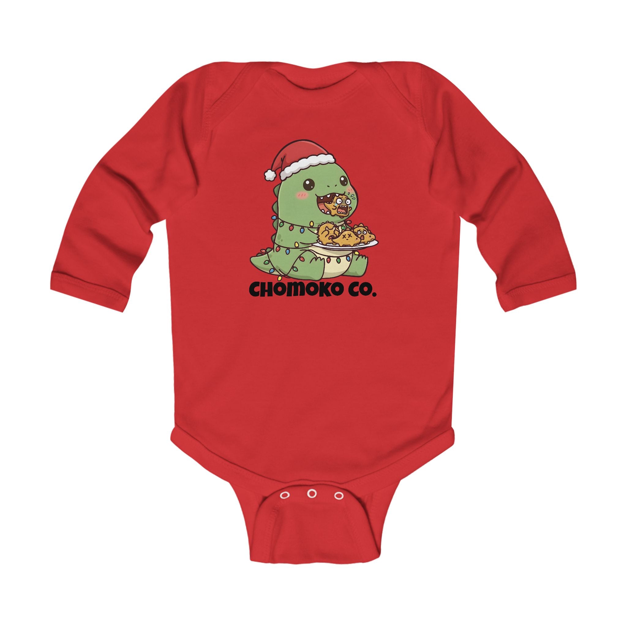Tatsu with Christmas lights Infant Long Sleeve Bodysuit