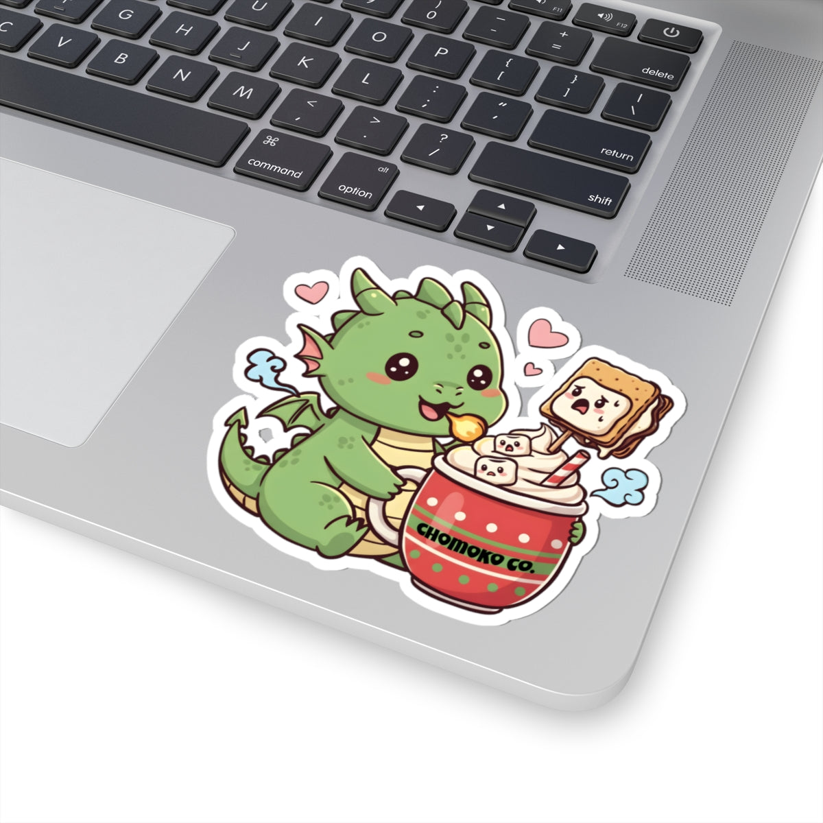 Rinzu drinking Hot chocolate Kiss-Cut Stickers