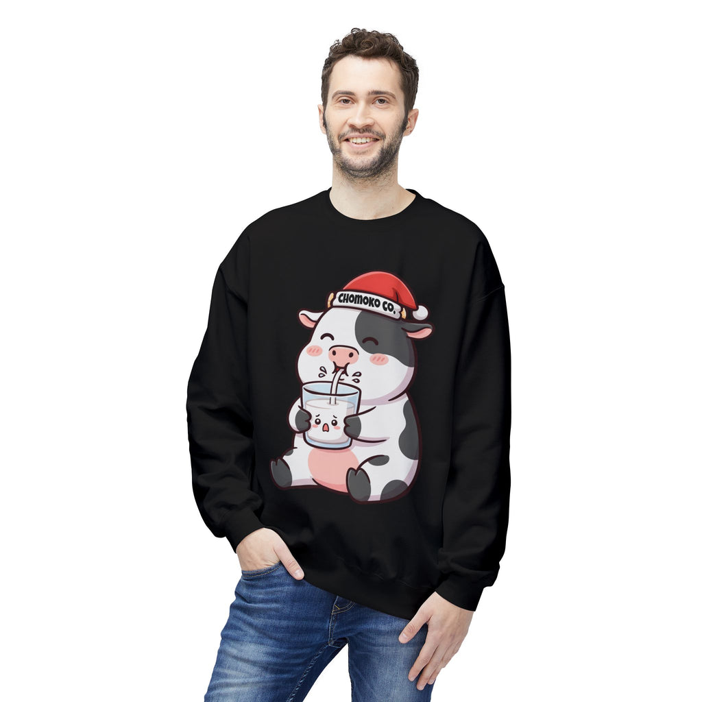 Kolby with Santa hat Unisex Midweight Softstyle Fleece Crewneck Sweatshirt