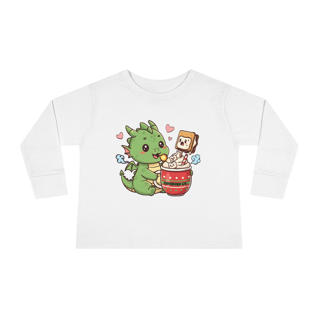 Rinzu drinking Hot chocolate Toddler Long Sleeve Tee