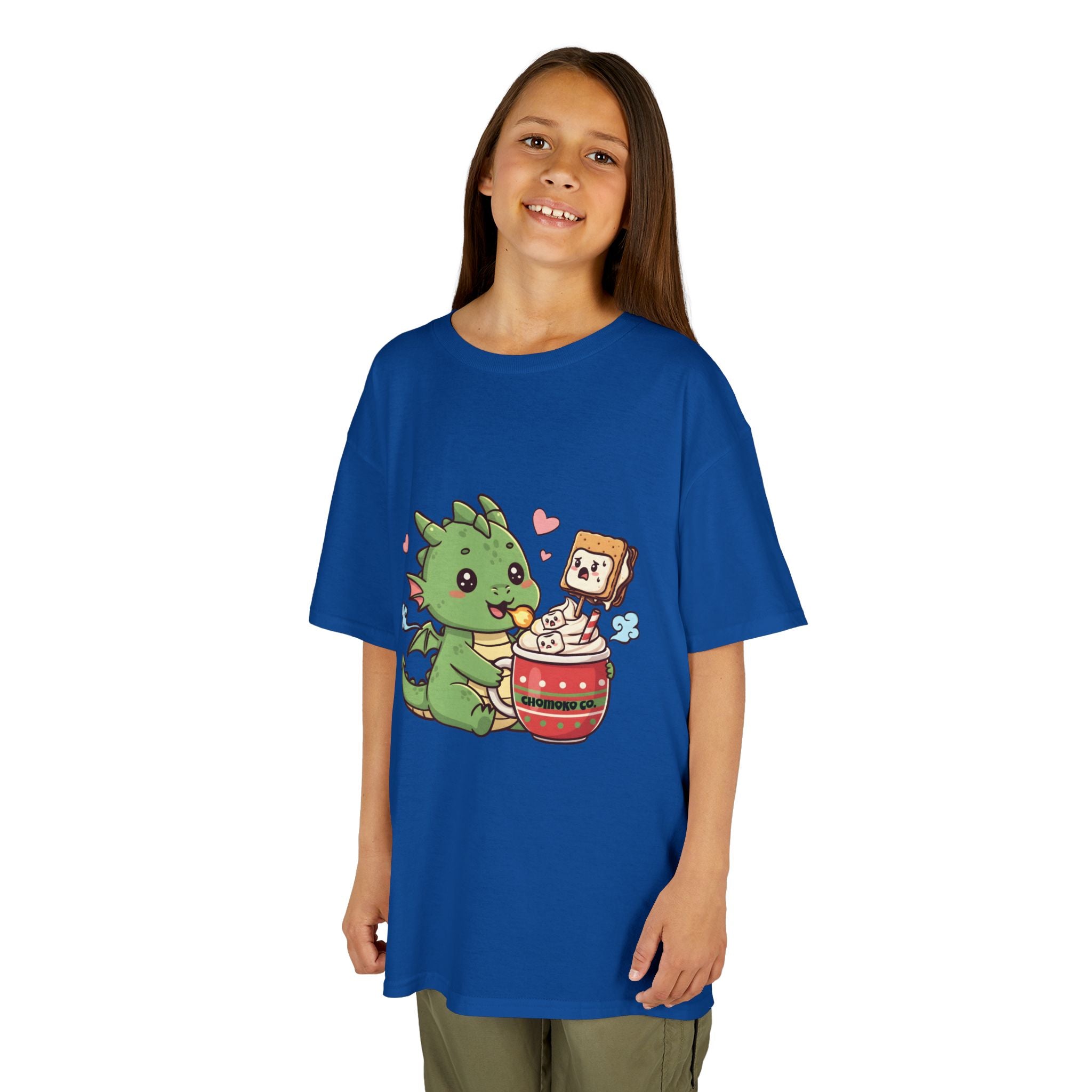Rinzu drinking Hot chocolate Kids Heavy Cotton™ Tee