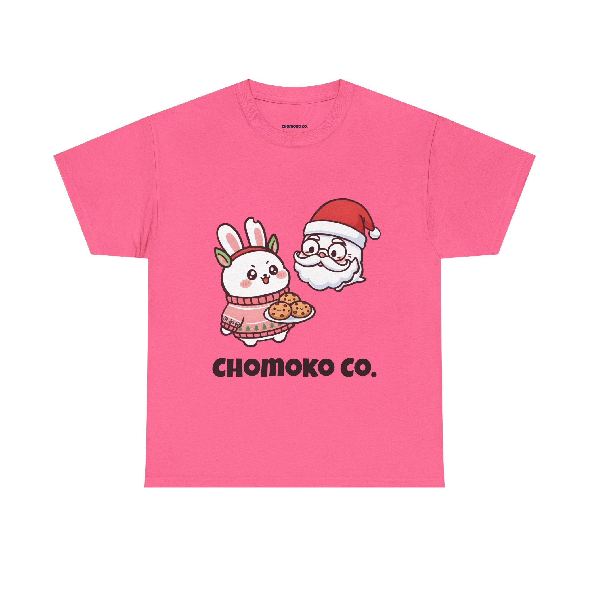 Chomoko and Oji Cookie Sharing Tee | Christmas Cute Holiday Shirt