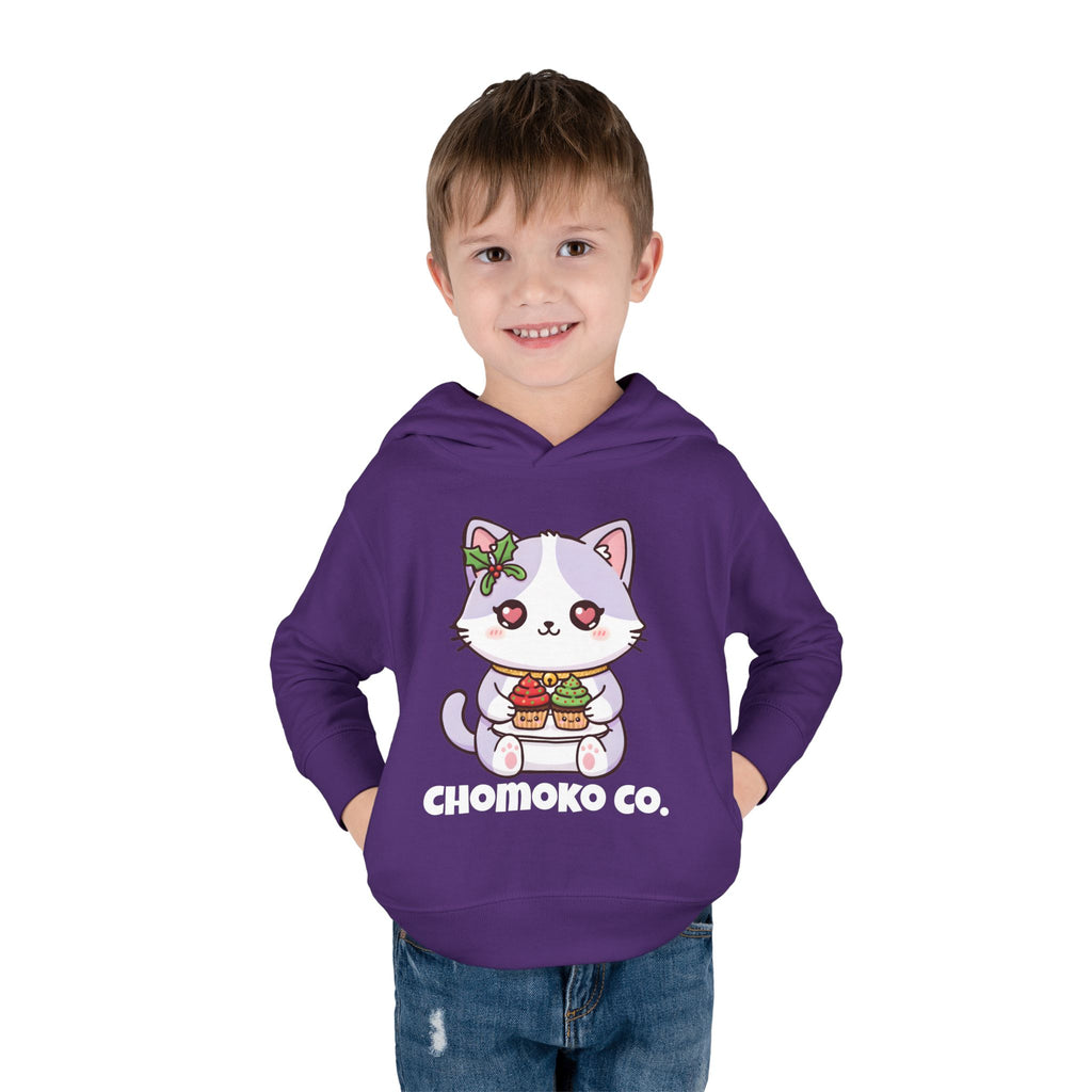 Nori with Christmas Cupcakes Toddler Pullover Fleece Hoodie