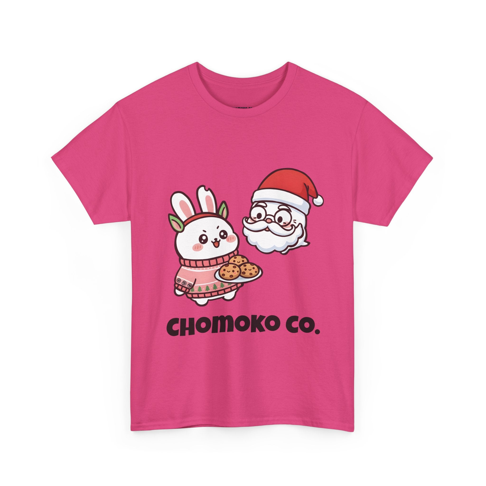 Chomoko and Oji Cookie Sharing Tee | Christmas Cute Holiday Shirt